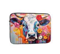 Custodia per laptop da 17" con stampa di una bella mucca, accessorio essenziale per pendolarismo e ufficio