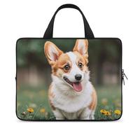 Custodia per laptop da 17 pollici con animali carino Corgi borsa per laptop per uomo donna borsa per computer borsa messenger per lavoro, animale carino Corgi, 17 pollici, animale carino Corgi, 17