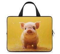 Custodia per laptop da 17 pollici Piggy Is Jumping, borsa per computer da uomo e donna, borsa messenger per lavoro, Piggy is Jumping, 17 pollici, Piggy is Jumping, 17 pollici