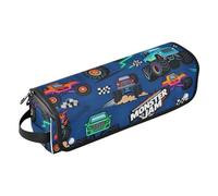 Custodia per laptop da 33-14 pollici e tappetino resistente al calore con cerniera Monsters Jam a tema grande capacità organizer per strumenti per capelli