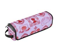 Custodia per laptop da 33-35,5 cm e tappetino resistente al calore con cerniera, silhouette vintage e rose riscaldanti, borsa organizer da viaggio