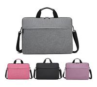 Custodia per laptop e tablet da 13", design elegante, in tessuto resistente e impermeabile, con manico, regalo per uomo e donna, colore grigio, 13"
