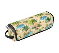 Custodia per laptop e tappetino resistente al calore con cerniera, 33,5 cm e 35,5 cm, palma tropicale, impermeabile, piatto arricciatura irong organizer da viaggio