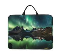 Custodia per laptop Galaxy Aurora da 14 pollici, borsa per laptop con luce del nord per donne e uomini, borsa da trasporto per computer aziendale resistente all'acqua, custodia antiurto per notebook