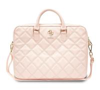 Custodia per laptop Guess 4G trapuntata rosa da 16"