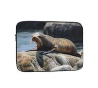Custodia per laptop marrone Seal on The Rock da 17 pollici, custodia protettiva per notebook TSA antiurto Custodia protettiva per notebook resistente all'acqua Custodia per il trasporto del computer