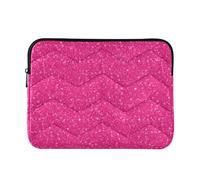 Custodia per laptop Puffy Decorativa Sottile Custodie per Laptop per Apple Universale Donne Borsa Della Copertura Del Computer per Computer Sleeve 13 Pollice Vibrante Rosa Glitter Medio