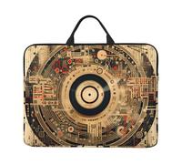 Custodia per laptop vintage CD da 14 pollici nota musicale borsa per laptop per donne e uomini, borsa da trasporto per computer aziendale resistente all'acqua custodia antiurto per notebook