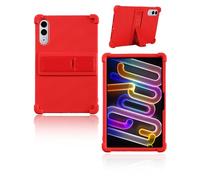 Custodia per Lenovo Xiaoxin Pad Pro GT Tablet 11.1 Pollici 2025 Ultimo TB710FU, yystao Bambini Morbido Silicone Case Supporto Regolabile (Rosso)