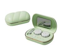 Custodia per lenti a contatto con specchio, mini contenitore per lenti a contatto, portatile, con tappi L e R, per viaggio Gelb&Schwarz (B)