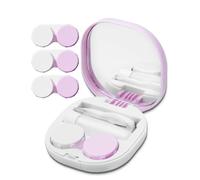 Custodia per lenti a contatto, custodia portatile con applicatore per lenti a contatto e 3 custodie extra per la cura della vista quotidiana e uso esterno, formato da viaggio (lavanda)
