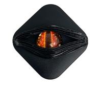 Custodia per lenti a contatto, per Halloween, con specchio, pinzette e ventosa, non contiene lenti a contatto, organizer portatile da viaggio, Rosso, 6.8 x 6.8 x 1.9 cm, Halloween