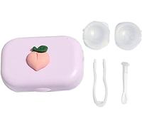 Custodia per lenti a contatto Scatola per lenti a contatto tascabile Scatola per lenti a forma di cartone animato Contenitore per la cura degli occhi Kit cosmetico da viaUn design semplice e raffinato