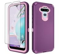 Custodia per LG Aristo 5/K31/Fortune 3/Phoenix 5/K8x/Tribute Monarch/Risio 4 con pellicola protettiva per lo schermo Custodia ibrida LGK31 Rebel K 31 31K Aristo5 Plus Astro 5+ Risio4 2020 Donne Viola