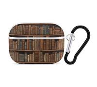 Custodia per libreria AirPod Pro, custodia rigida antigraffio in policarbonato con portachiavi, accessorio per AirPod Pro 2a/1a custodia, per donne e uomini, stile bianco