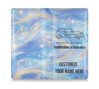 Custodia per libretto e assicurazione auto in pelle personalizzata Uomini Donne Accessori per comparazione camion per carte, documenti essenziali, patente di guida veicoli documenti Borgogna Blu Verde