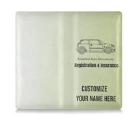 Custodia per libretto e assicurazione auto in pelle PU personalizzata per uomo donna portafoglio accessori custodia per carte, documento essenziale patente di guida ciano blu sfumato
