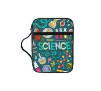 Custodia per libri con stampa a tema scienza dei cartoni animati, custodia per libro con manico resistente, borsa protettiva per chiesa della Bibbia, per uomini e donne
