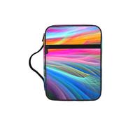 Custodia per libri con stampa arcobaleno oceano, custodia per libri con manico resistente, borsa protettiva per chiesa, per uomini e donne