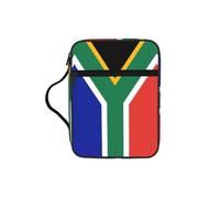 Custodia per libri con stampa della bandiera del Sud Africa, custodia per libri con manico resistente, borsa protettiva per chiesa della Bibbia, per uomini e donne