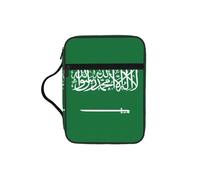 Custodia per libri con stampa della bandiera dell'Arabia Saudita, custodia per libri con manico resistente, borsa protettiva per chiesa della Bibbia, per uomini e donne
