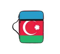 Custodia per libri con stampa della bandiera dell'Azerbaigian, custodia per libri con manico resistente, borsa protettiva per chiesa della Bibbia, per uomini e donne