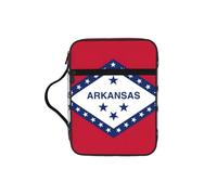 Custodia per libri con stampa della bandiera dello Stato dell'Arkansas, custodia per libri con manico resistente, borsa protettiva per chiesa della Bibbia, per uomini e donne