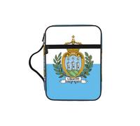 Custodia per libri con stampa della bandiera di San Marino, con manico resistente, per uomo e donna