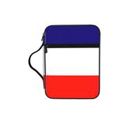 Custodia per libri con stampa della bandiera francese, custodia per libri con manico resistente, borsa protettiva per chiesa della Bibbia, per uomini e donne