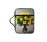 Custodia per libri con stampa di bouquet di narcisi 1, custodia per libri con manico resistente, borsa protettiva per la chiesa della Bibbia, per uomini e donne