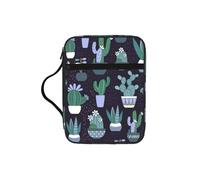 Custodia per libri con stampa di cactus e piante grasse, custodia per libri con manico resistente, borsa protettiva per chiesa per uomini e donne