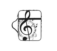 Custodia per libri con stampa di musica, per donne e ragazze, con manico, adatta per Bibbia di dimensioni standard