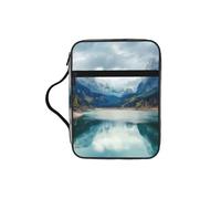Custodia per libri con stampa di paesaggi di montagna naturale, custodia per libri con manico resistente, borsa protettiva per chiesa per uomini e donne