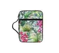 Custodia per libri con stampa di piante tropicali, per donne e ragazze, con manico, adatta per Bibbia di dimensioni standard