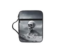 Custodia per libri con stampa di teschi punk bianchi, custodia per libro con manico resistente, borsa protettiva per chiesa della Bibbia, per uomini e donne