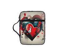 Custodia per libri con stampa di Treble Love and Music, con manico resistente, per uomini e donne