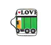 Custodia per libri con stampa "I Love Garbage Trucks, custodia per libri con manico resistente, borsa protettiva per la chiesa della Bibbia, per uomini e donne