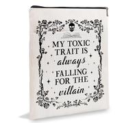 Custodia per libri, maniche per libri con cerniera, copertine per libri in brossura, regali per amanti dei libri, My Toxic Trait is Always Falling for The Villain6JB024
