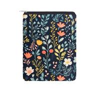 Custodia per Libro NICENEEDED con Cerniera, Copertine di Libri con Foglie di Fiori Custodia per Libri per Gli Amanti Dei Libri, Custodia Impermeabile per Copertina Libro con Tasca Frontale