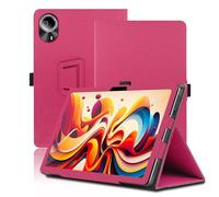 Custodia per Logicom Tab XL 14 14 Pollici, Cover Tablet Logicom Tab XL 14, Copertura Protettiva Pieghevole con Supporto per Matita e Cinturino da Polso, Protezione Completa. (Rosso)