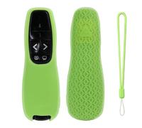 Custodia per Logitech Wireless Presenter R 400 R400, Telecomando Antiscivolo Custodia remota Cover Skin Holder Sleeve con Cordino (verde fosforescente)