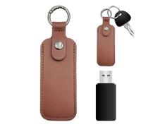 Custodia per l'unità flash - Custodia da drive USB a 9x4cm in pelle artificiale | USB guida la scatola di archiviazione del portachiavi | Organizzatore di elettronici per trasportare dati da