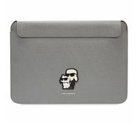 Custodia per MacBook da 16" in alluminio Saffiano color argento Karl Lagerfeld