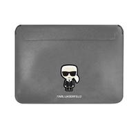 Custodia per MacBook da 16" in alluminio Saffiano color argento Karl Lagerfeld