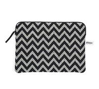 Custodia per MacBook Pro 16" / Macbook Air 15" / MacBook Pro 15" con chiusura a Zip in zigzag black e neoprene