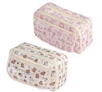 Custodia per matite Capybara - Borsa carina, organizzatore con cerniera | Porta carta per animali morbida, borsa portaoggetti espandibile più adorabile compagnia di forniture per regali per studenti