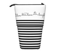 Custodia per matite con stampa di cane da fattoria con animali in piedi, astuccio telescopico per penne, portamatite portatile, borsa cosmetica