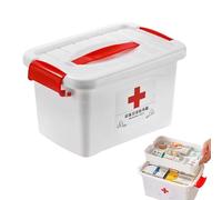Custodia per medicina di famiglia: kit di emergenza familiare, scatola di immagazzinaggio vuoto di pronto soccorso | Scatole di trasporto per medicine di viaggio ispessite, scatola organizer