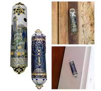 Custodia per Mezuzah ebraica, elegante e realizzata a mano, per la benedizione della casa
