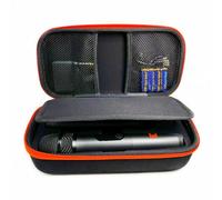 Custodia per microfono wireless compatibile con il sistema a due microfoni wireless JBL, borsa da viaggio con doppio microfono palmare Batterie AA - nero, adattatori (solo in scatola)